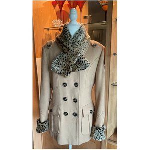 NWOT HANDMADE SOFT FAUX CHEETAH FUR SCARF AND CUFFS